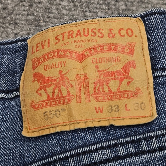 Levis 550 Jeans 33x30 Blue Relaxed Fit Medium Wash Tapered Leg Denim Casual - Picture 3 of 10